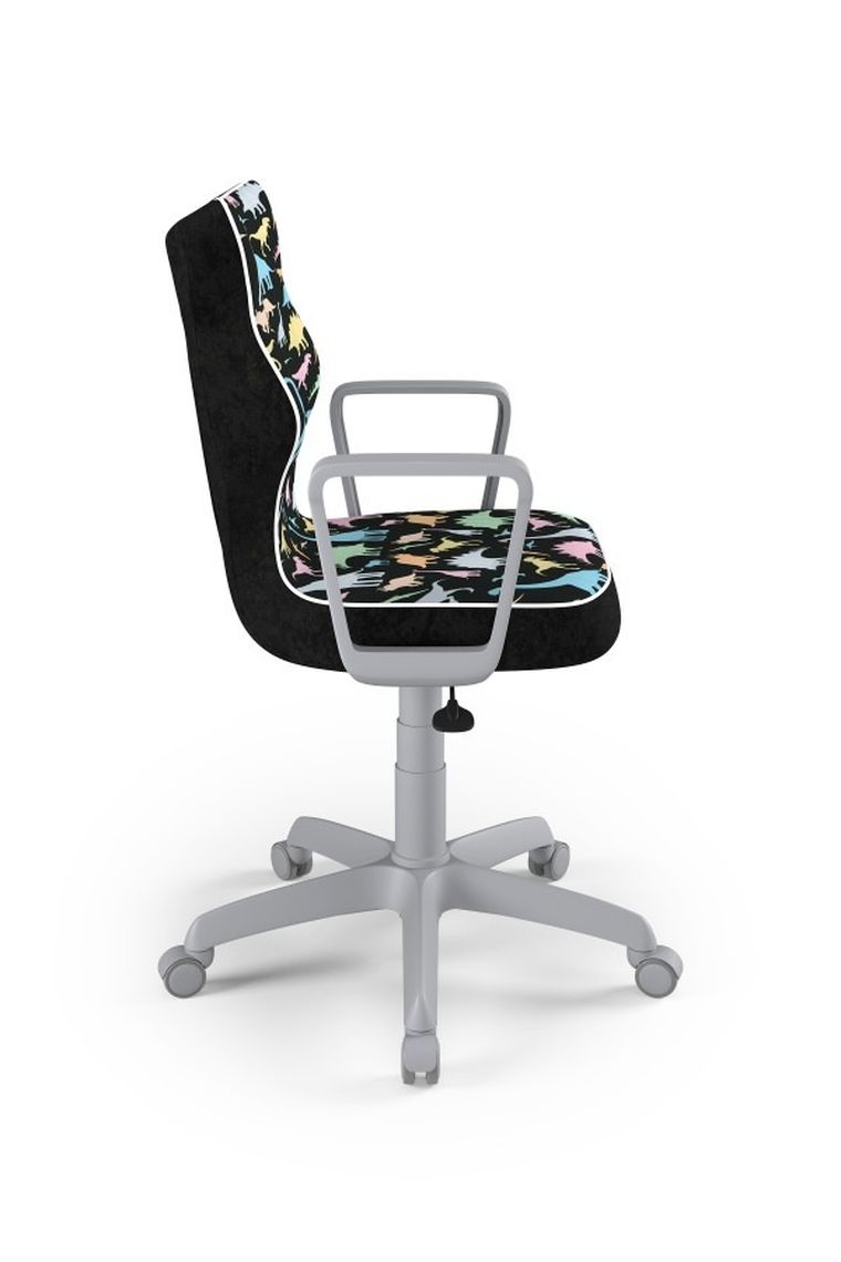 Entelo, Norm, krzesło młodzieżowe z podłokietnikami, wzrost 146-176,5 cm, dinozaury