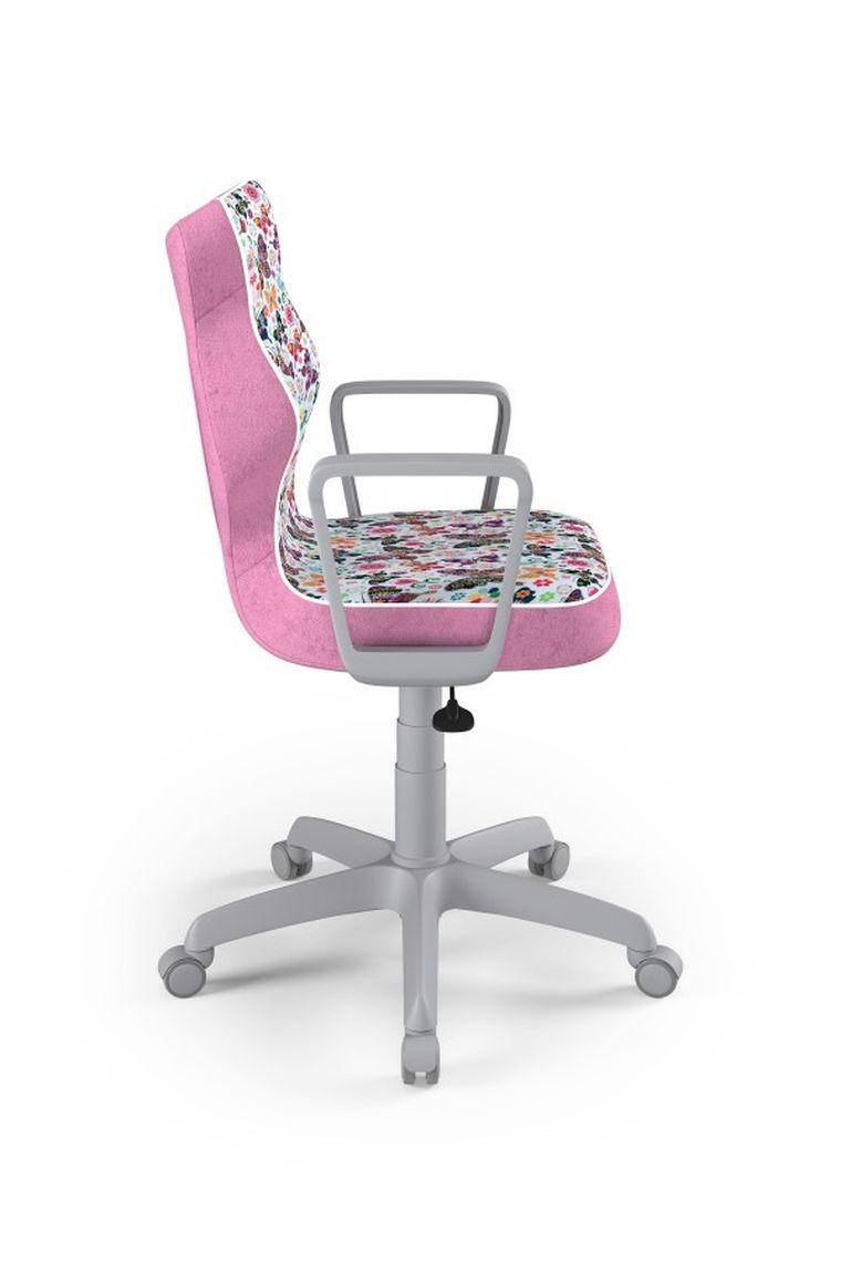 Entelo, Norm, krzesło młodzieżowe z podłokietnikami, wzrost 146-176,5 cm, motylki