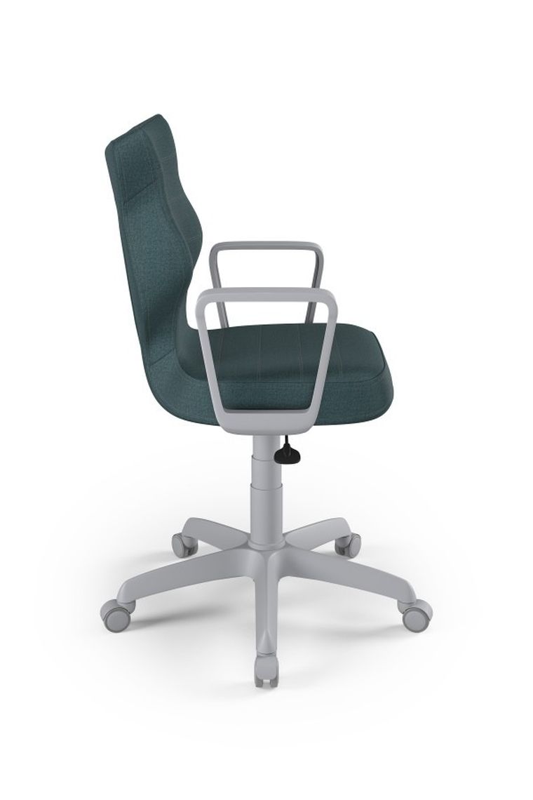 Entelo, Norm, krzesło młodzieżowe z podłokietnikami, wzrost 146-176,5 cm, niebieskie