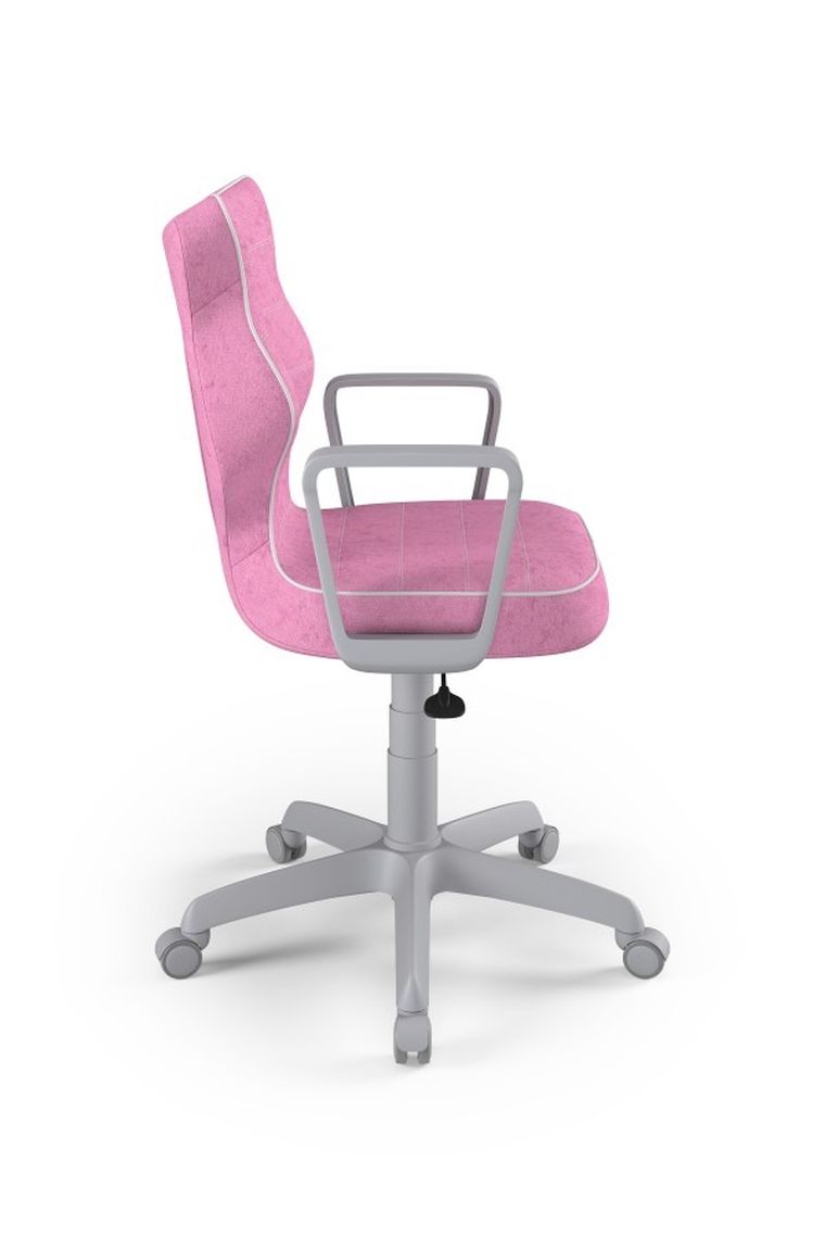 Entelo, Norm, krzesło młodzieżowe z podłokietnikami, wzrost 146-176,5 cm, różowe
