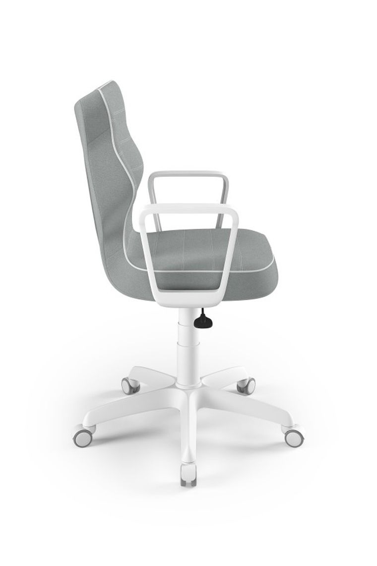 Entelo, Norm, krzesło młodzieżowe z podłokietnikami, wzrost 146-176,5 cm, szare