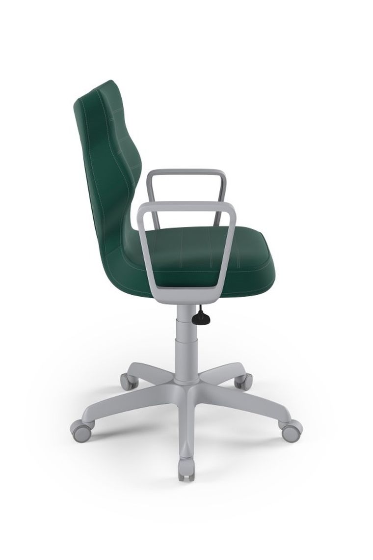 Entelo, Norm, krzesło młodzieżowe z podłokietnikami, wzrost 146-176,5 cm, zielone