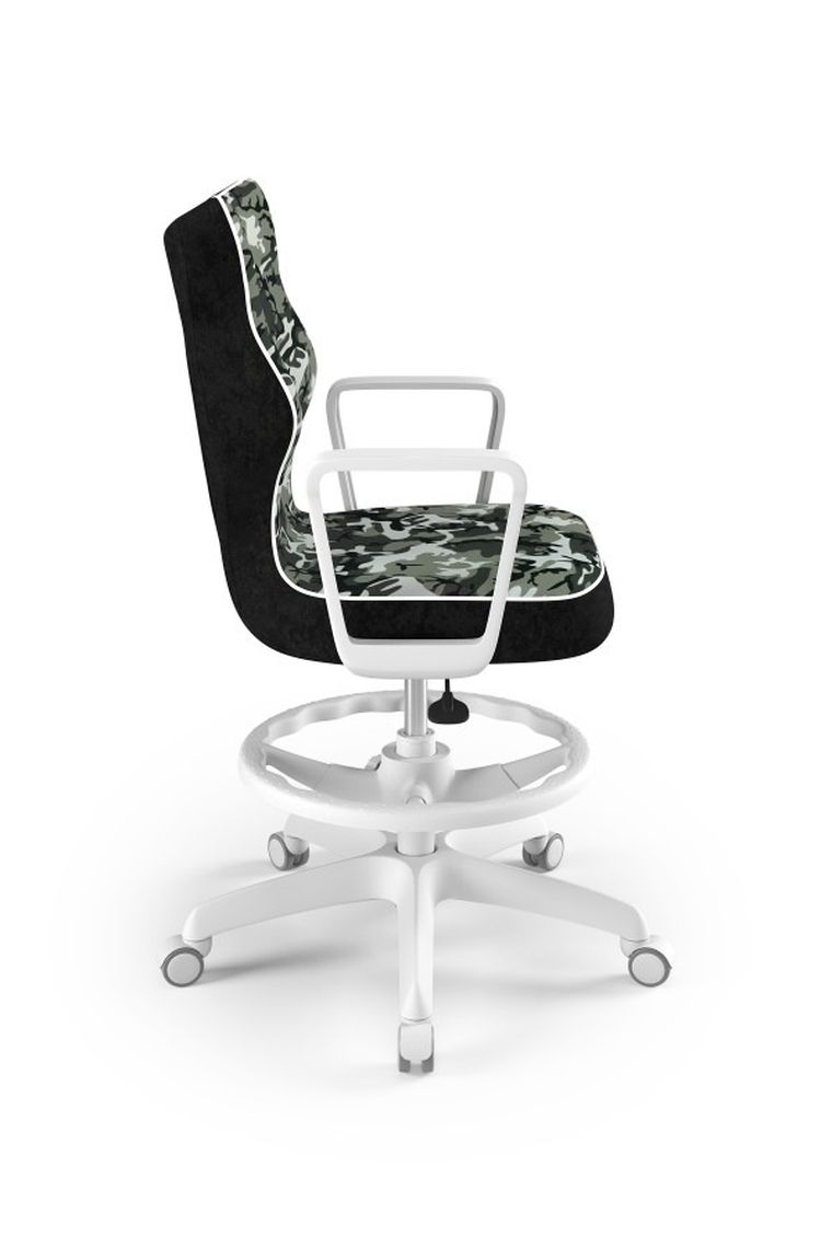 Entelo, Norm, krzesło młodzieżowe z podnóżkiem i podłokietnikami, wzrost 146-176,5 cm, moro