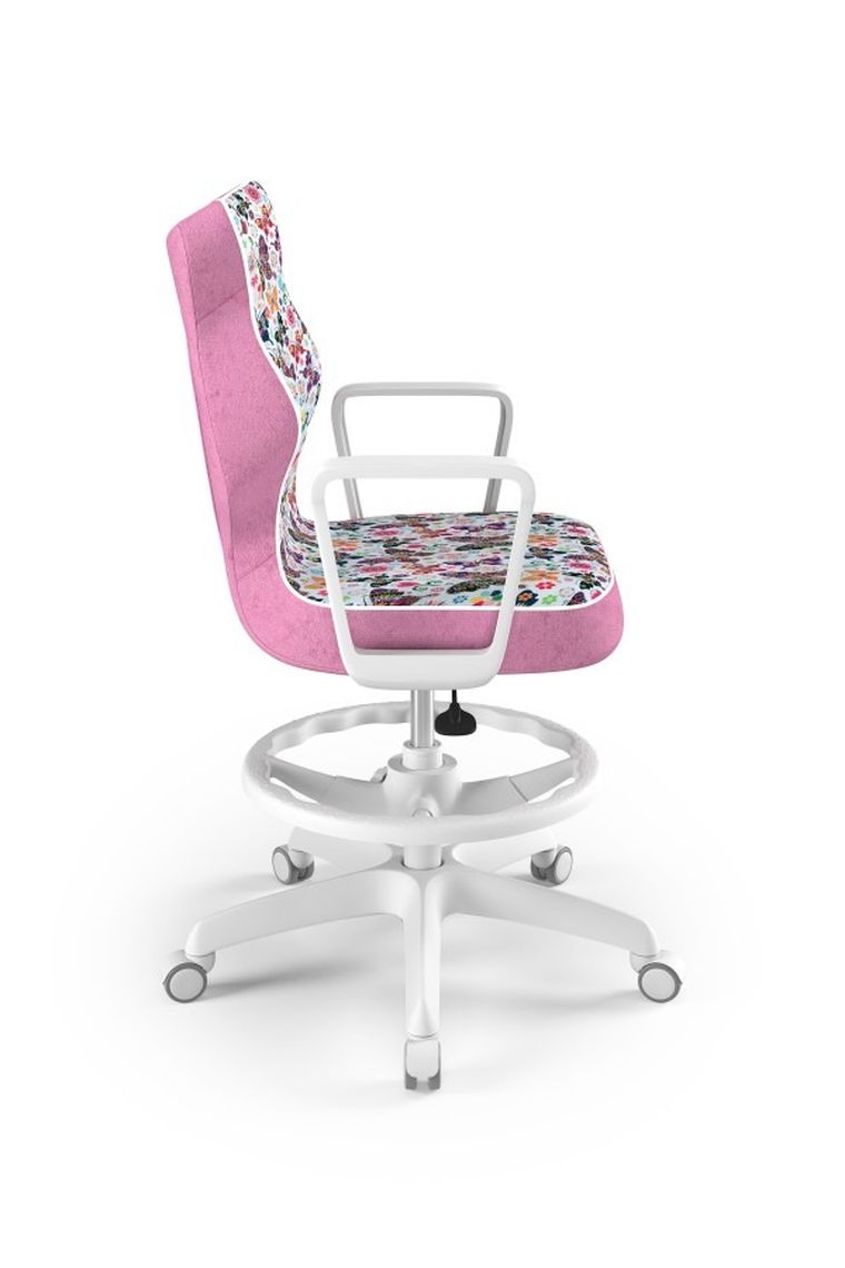 Entelo, Norm, krzesło młodzieżowe z podnóżkiem i podłokietnikami, wzrost 146-176,5 cm, motylki