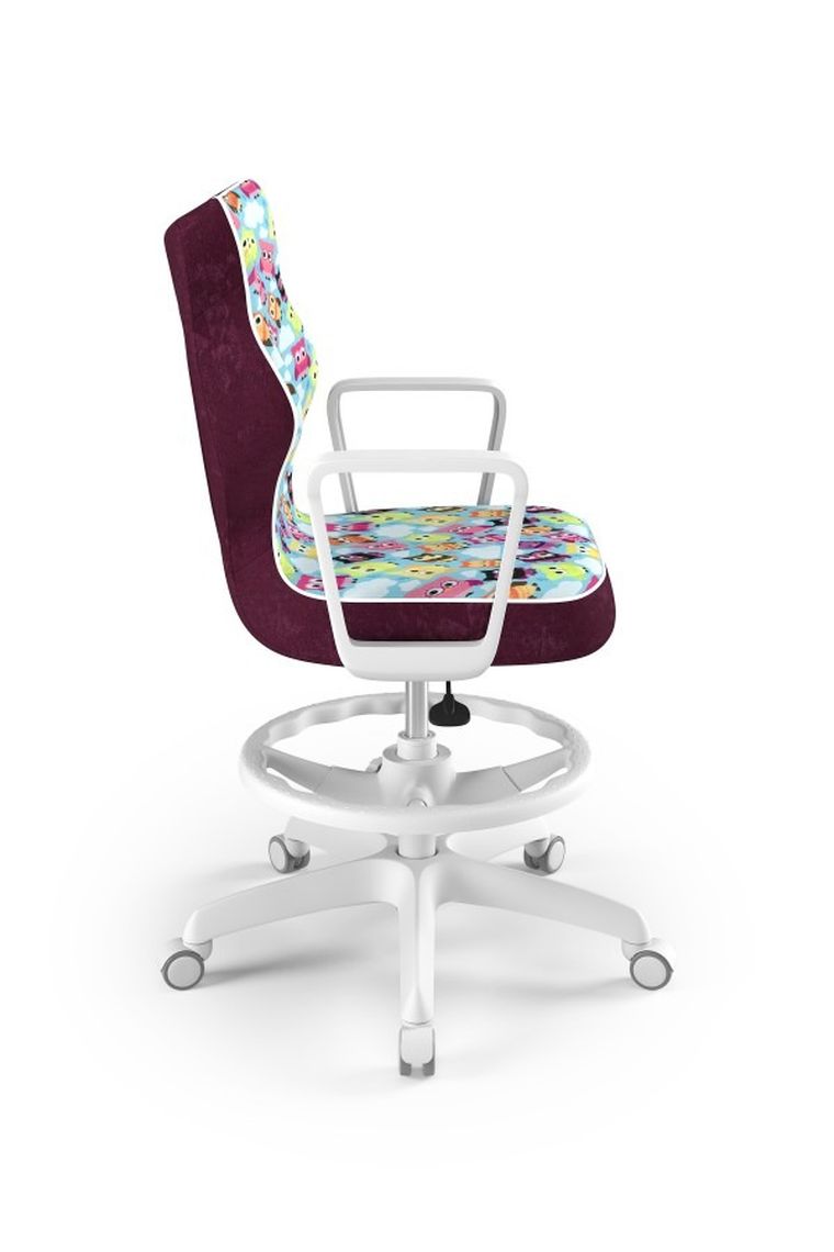 Entelo, Norm, krzesło młodzieżowe z podnóżkiem i podłokietnikami, wzrost 146-176,5 cm, sowy