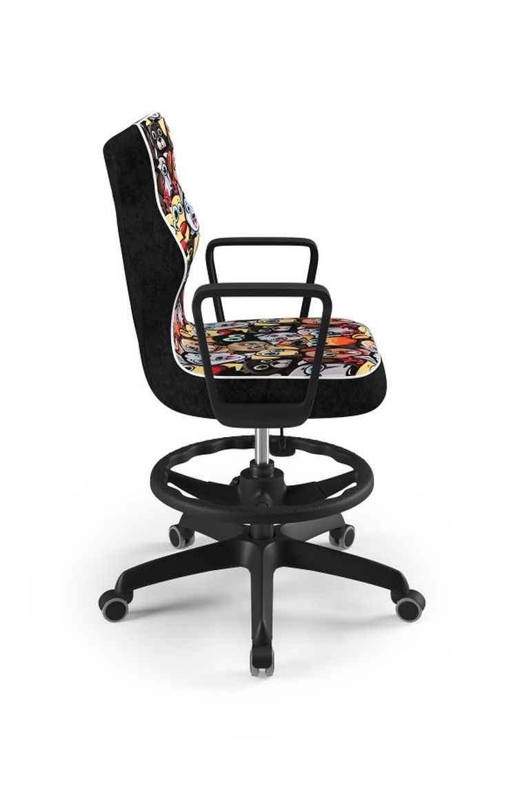 Entelo, Norm, krzesło młodzieżowe z podnóżkiem i podłokietnikami, wzrost 146-176,5 cm, zwierzaki