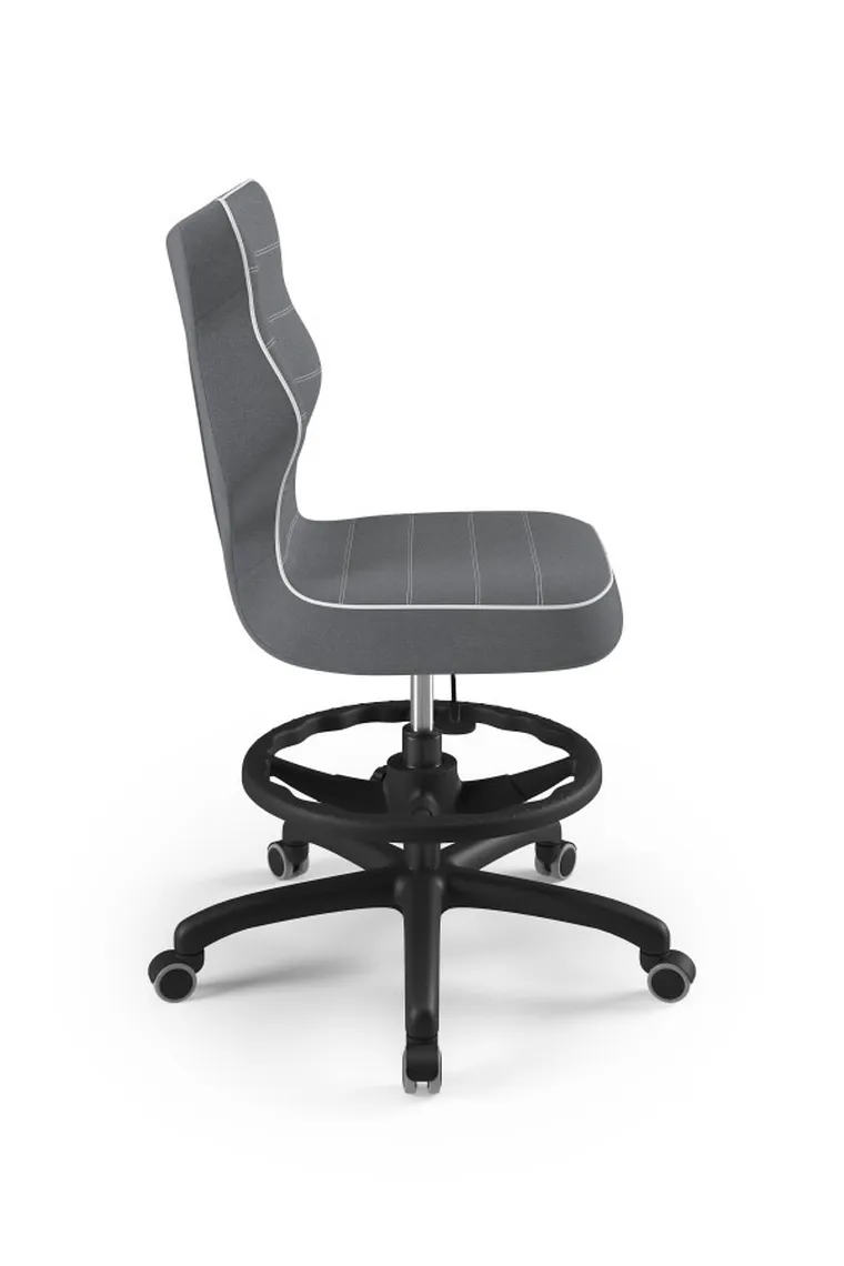 Entelo, Petit, krzesło biurowe z podnóżkiem, wzrost 159-188 cm, ciemno szare