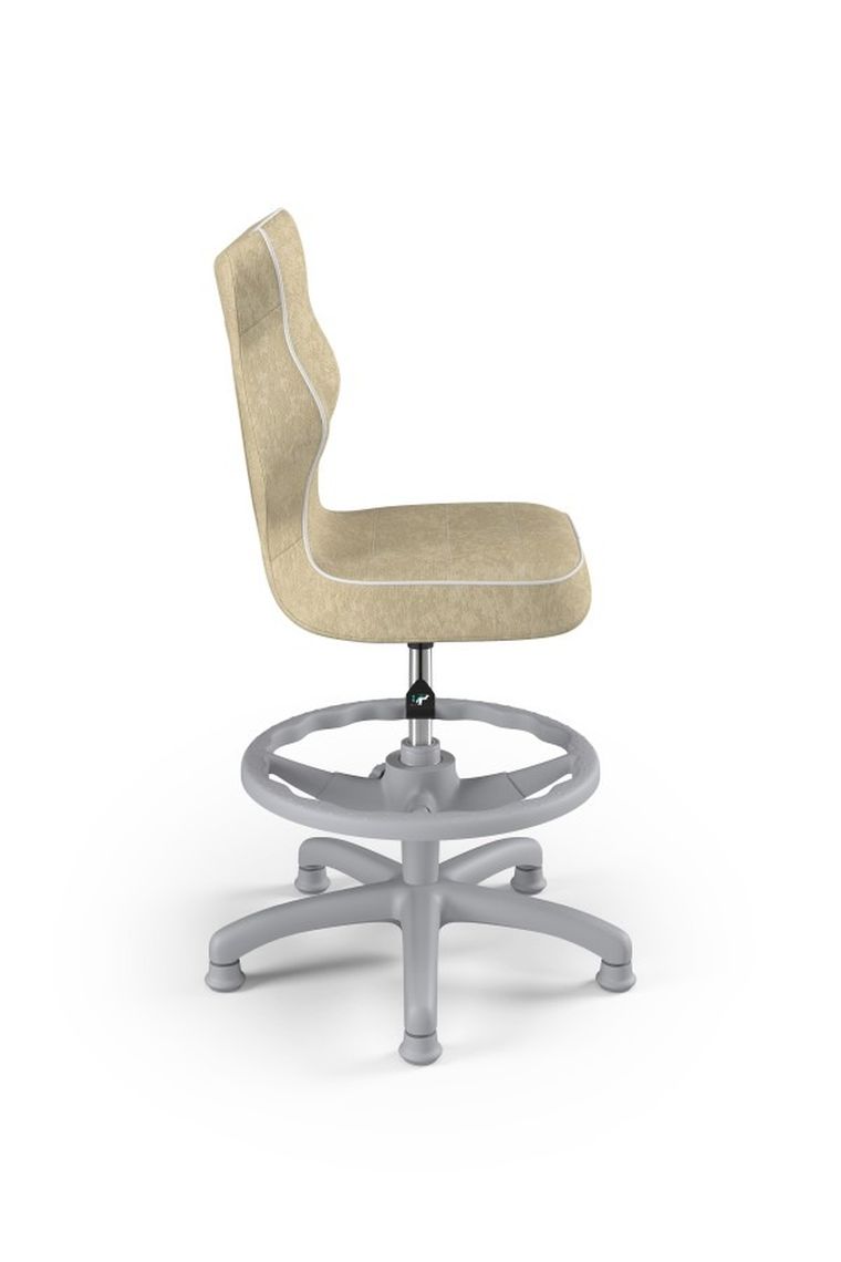 Entelo, Petit, krzesło dziecięce z podnóżkiem, wzrost 119-142 cm, beżowe