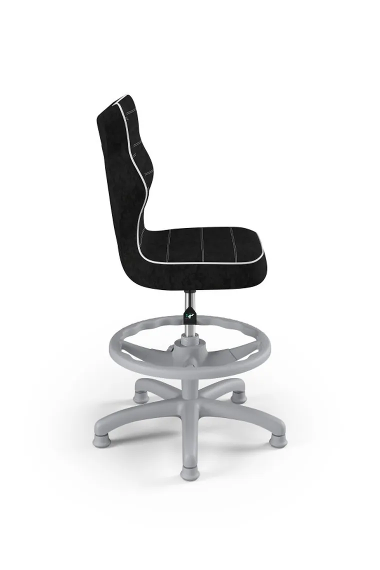 Entelo, Petit, krzesło dziecięce z podnóżkiem, wzrost 119-142 cm, czarne