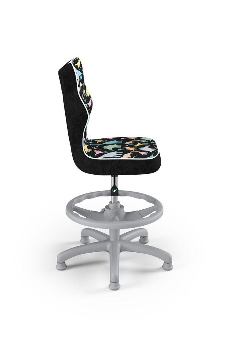 Entelo, Petit, krzesło dziecięce z podnóżkiem, wzrost 119-142 cm, dinozaury