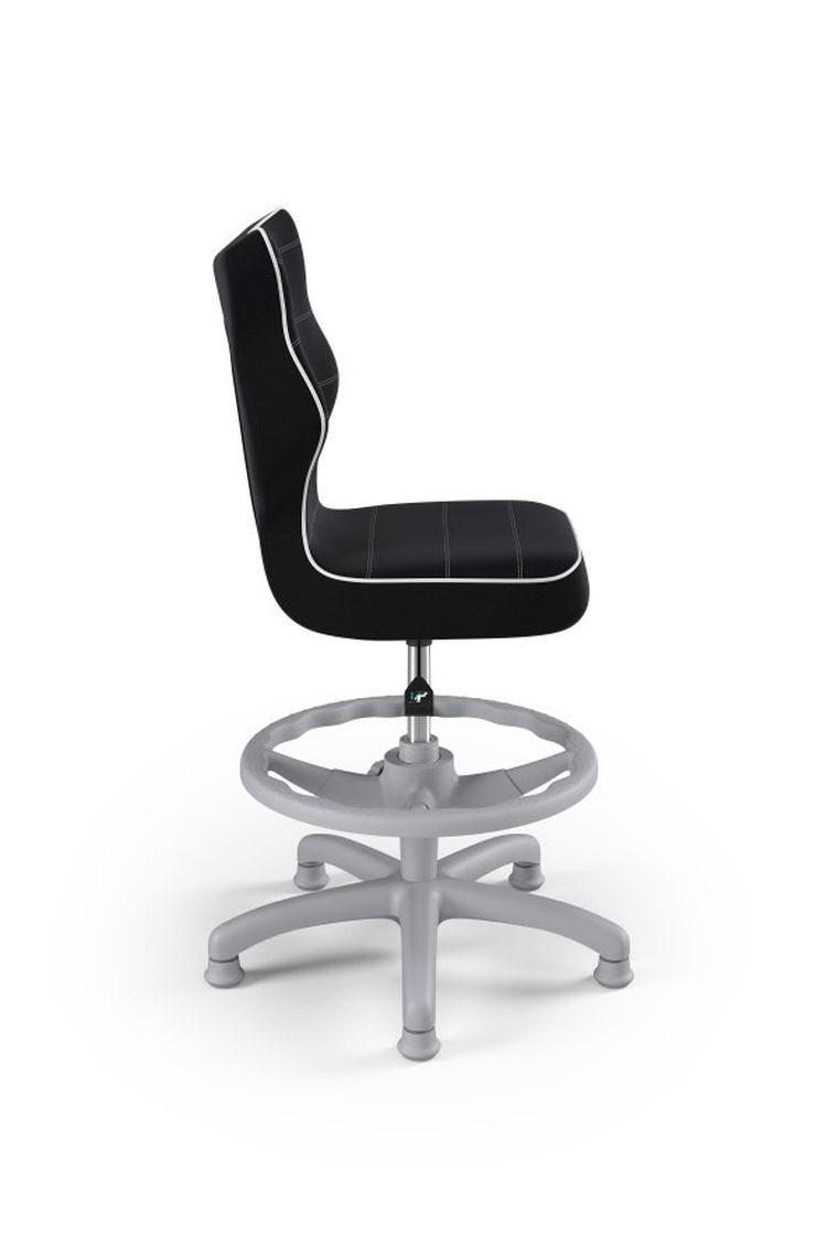 Entelo, Petit, krzesło dziecięce z podnóżkiem, wzrost 133-159 cm, czarne