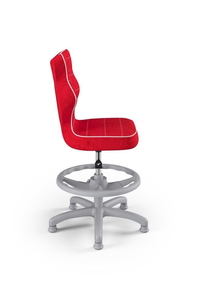 Entelo, Petit, krzesło dziecięce z podnóżkiem, wzrost 133-159 cm, czerwone