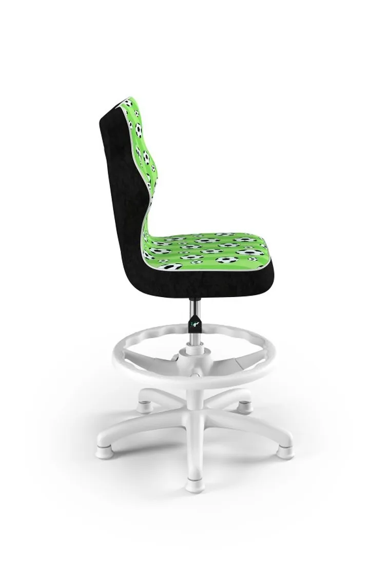 Entelo, Petit, krzesło dziecięce z podnóżkiem, wzrost 133-159 cm, piłki