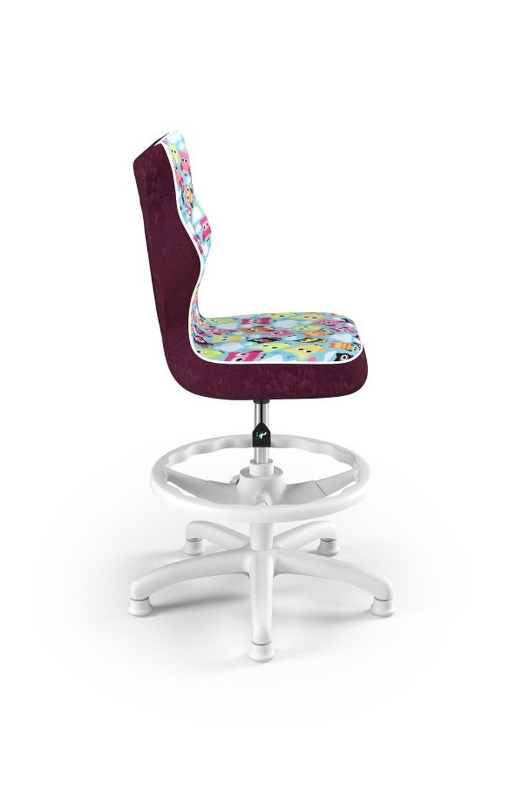 Entelo, Petit, krzesło dziecięce z podnóżkiem, wzrost 133-159 cm, sowy