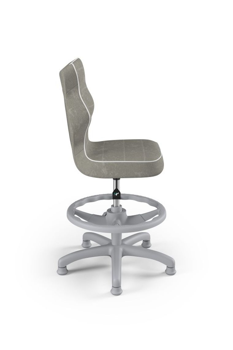 Entelo, Petit, krzesło dziecięce z podnóżkiem, wzrost 133-159 cm, szare