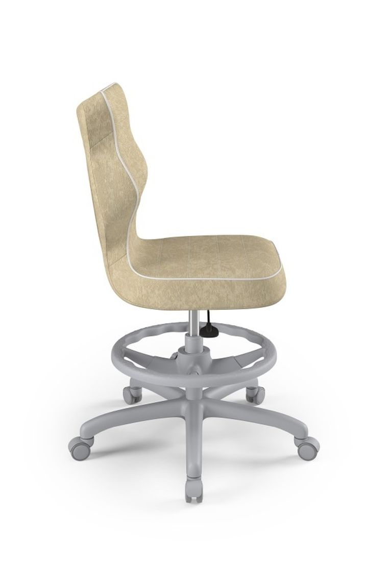 Entelo, Petit, krzesło młodzieżowe z podnóżkiem, wzrost 146-176,5 cm, beżowe