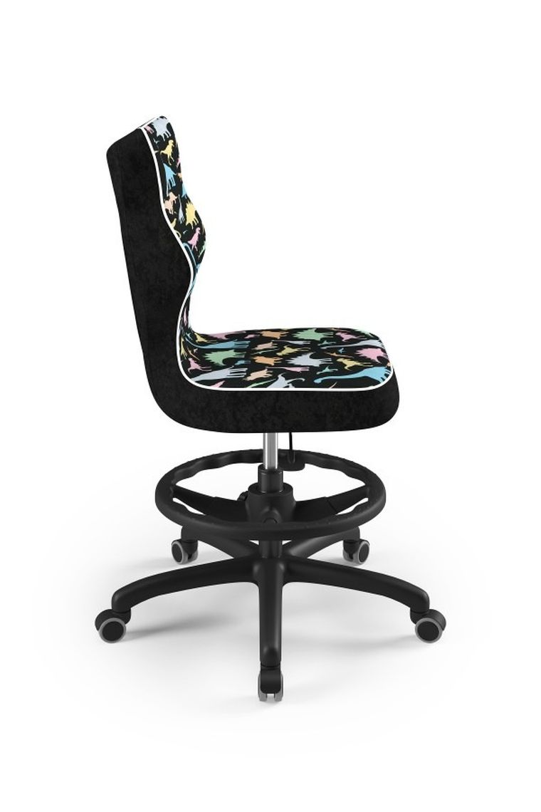 Entelo, Petit, krzesło młodzieżowe z podnóżkiem, wzrost 146-176,5 cm, dinozaury