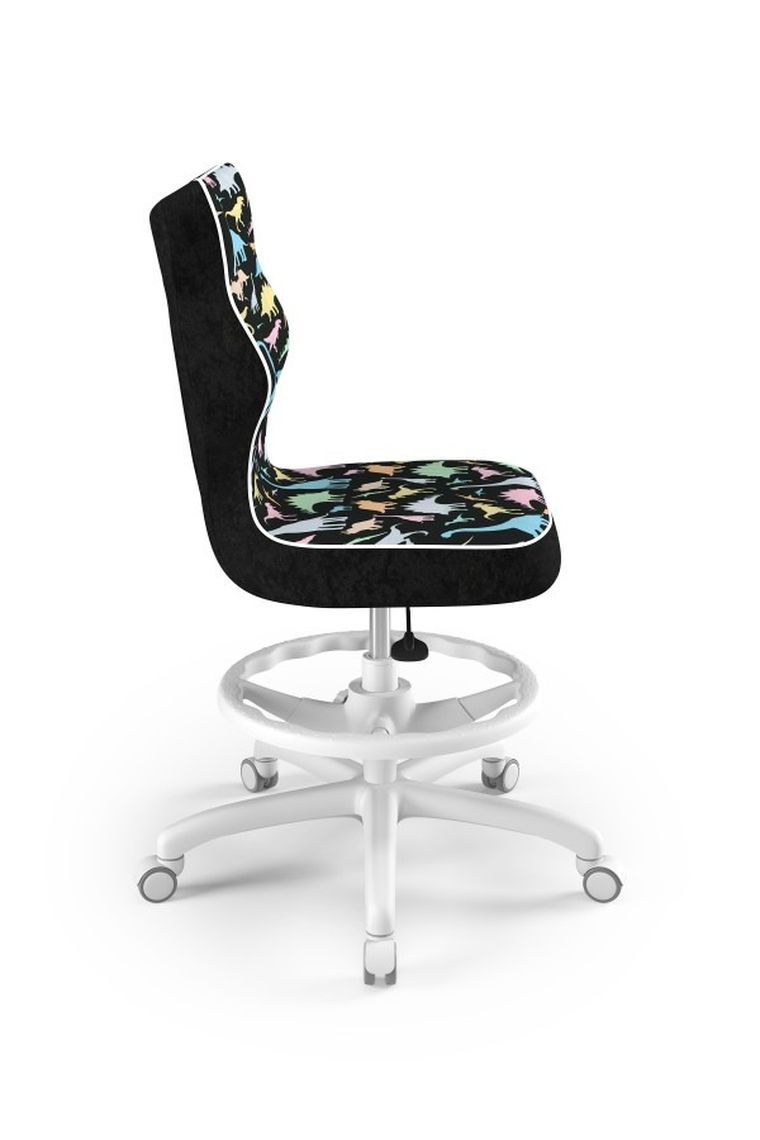 Entelo, Petit, krzesło młodzieżowe z podnóżkiem, wzrost 146-176,5 cm, dinozaury