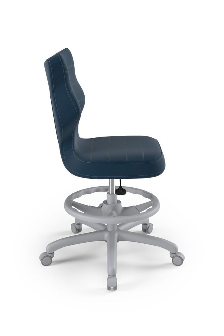 Entelo, Petit, krzesło młodzieżowe z podnóżkiem, wzrost 146-176,5 cm, granatowe