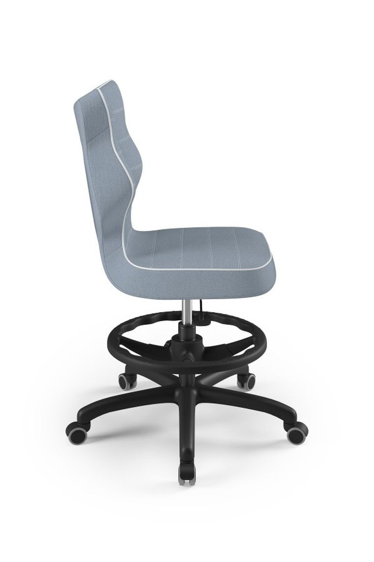 Entelo, Petit, krzesło młodzieżowe z podnóżkiem, wzrost 146-176,5 cm, niebieskie