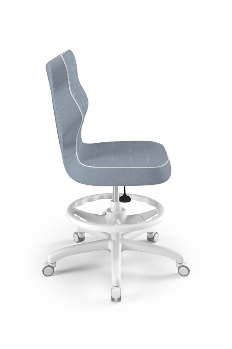 Entelo, Petit, krzesło młodzieżowe z podnóżkiem, wzrost 146-176,5 cm, niebieskie