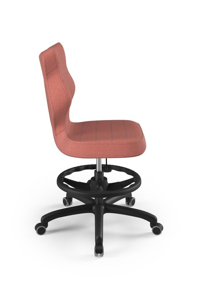 Entelo, Petit, krzesło młodzieżowe z podnóżkiem, wzrost 146-176,5 cm, różowe