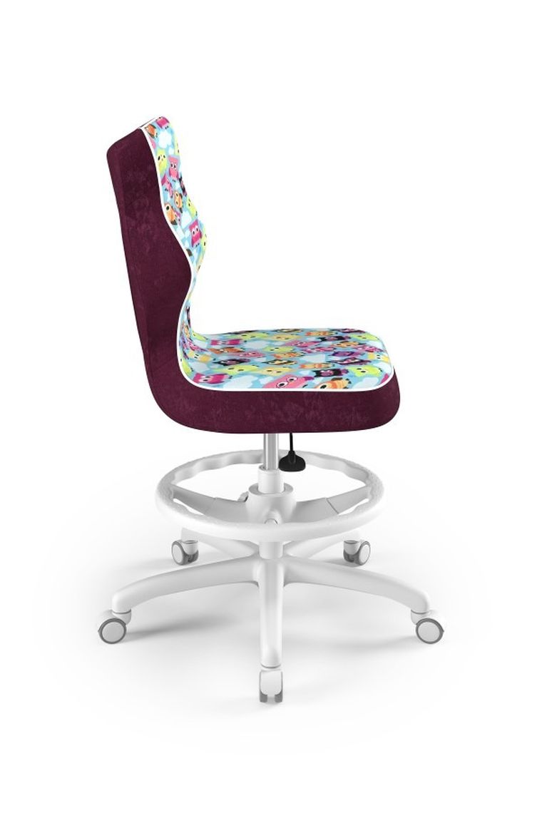 Entelo, Petit, krzesło młodzieżowe z podnóżkiem, wzrost 146-176,5 cm, sowy