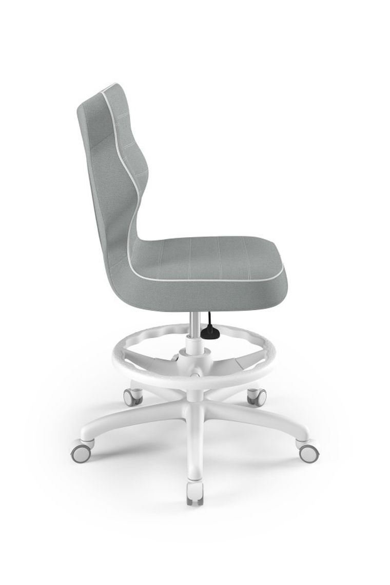 Entelo, Petit, krzesło młodzieżowe z podnóżkiem, wzrost 146-176,5 cm, szare