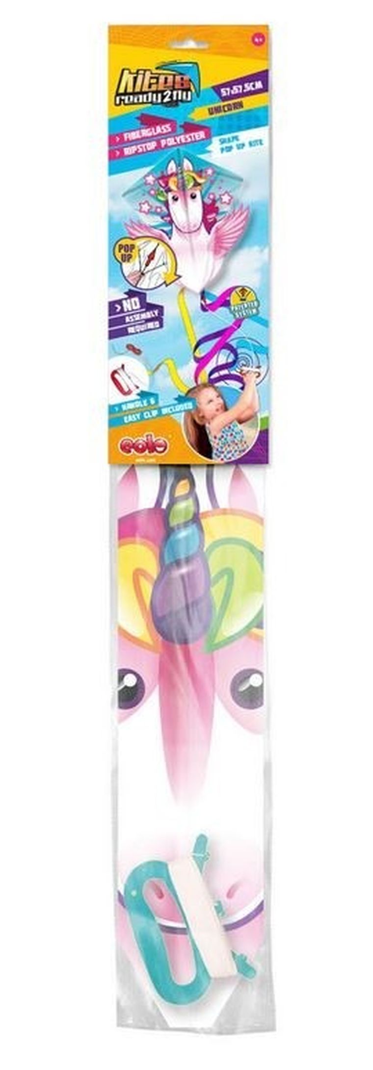 Eolo, latawiec nylonowy, diamond, unicorn, 58-69 cm