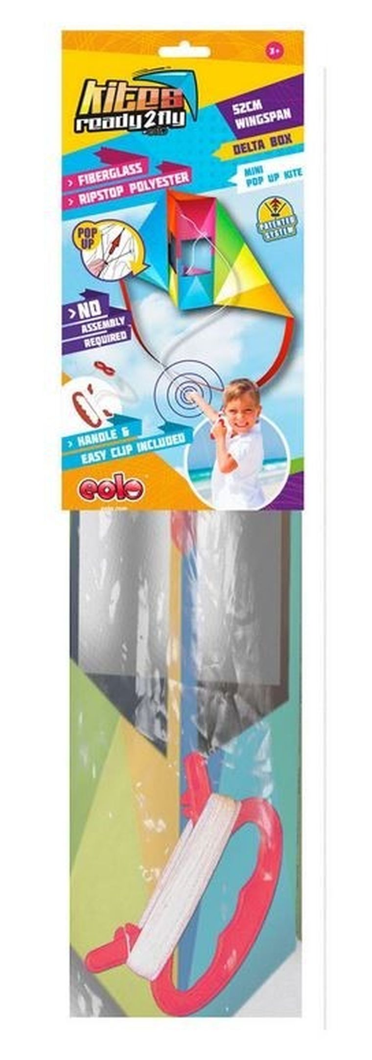 Eolo, latawiec nylonowy mini, delta, 56-30 cm