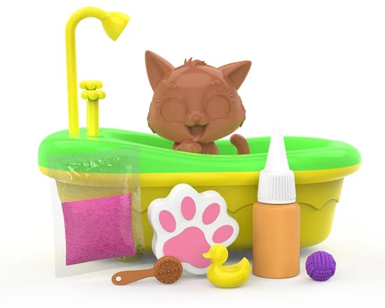 Epee, Brudaski w kąpieli, Kotki, Tofik, zestaw z figurką i wanną