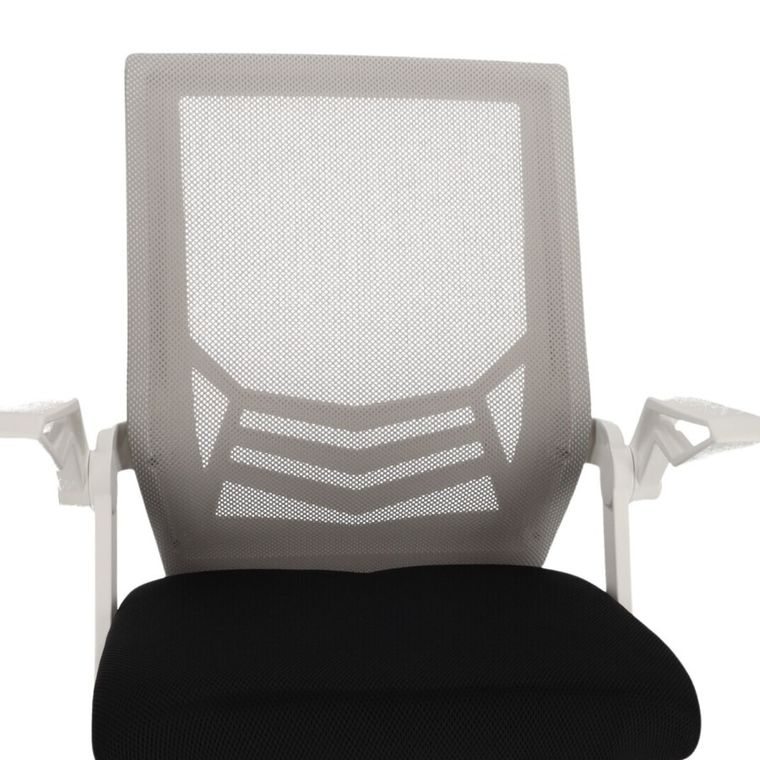 Ergonomiczne krzesło biurowe, konferencyjne z siatki, białe