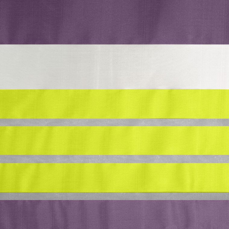 Eric, zasłona gotowa, uszyta z organtyny w pasy o delikatnym połysku, 140-250 cm