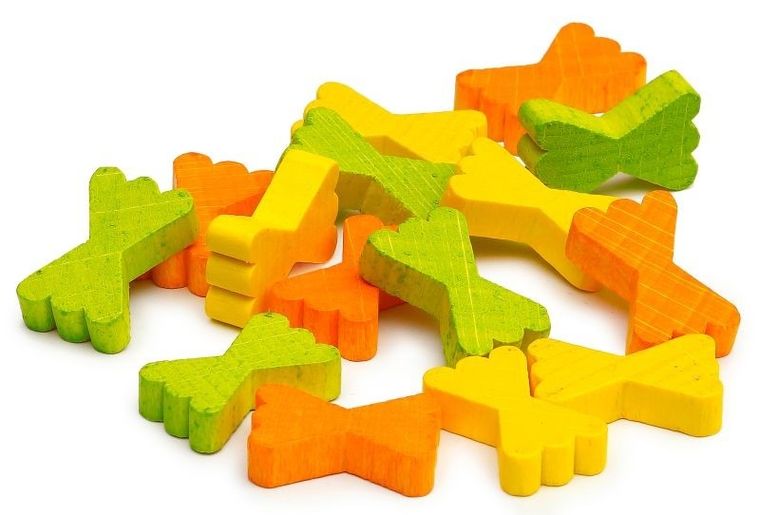 Erzi, Frafalle, puszka z drewnianym makaronem