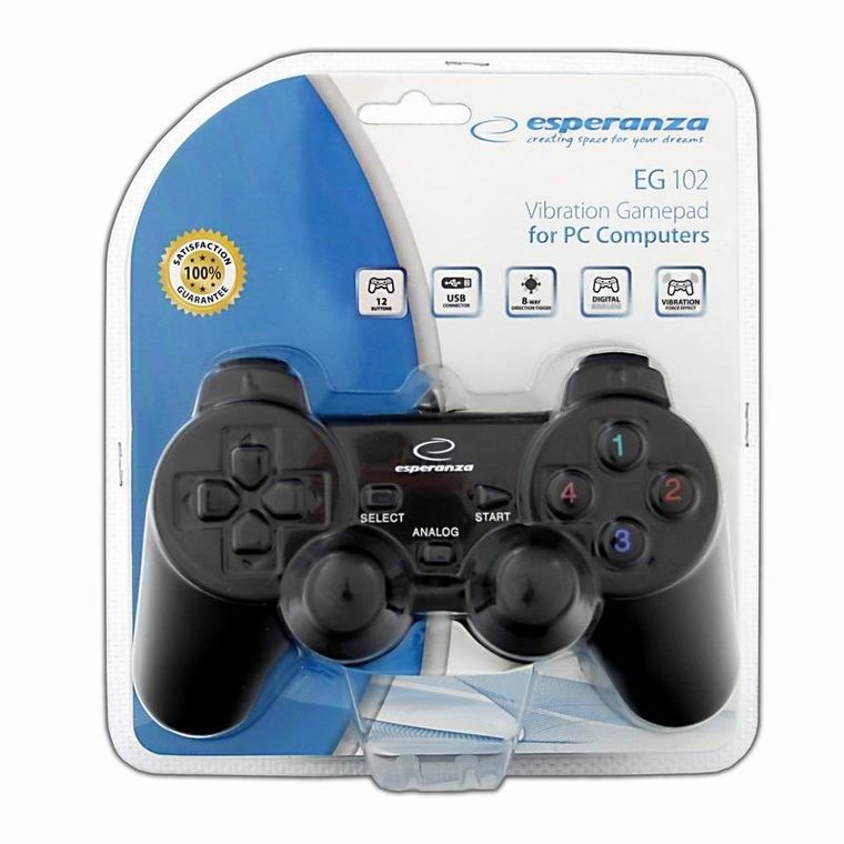 Esperanza, gamepad z wibracjami do PC EG102