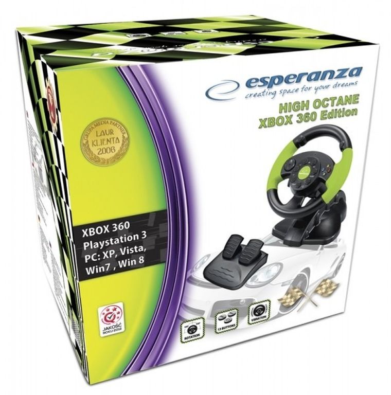 Esperanza, kierownica EG104 PC/PS3 X-BOX 360, VIBRATION FORCE
