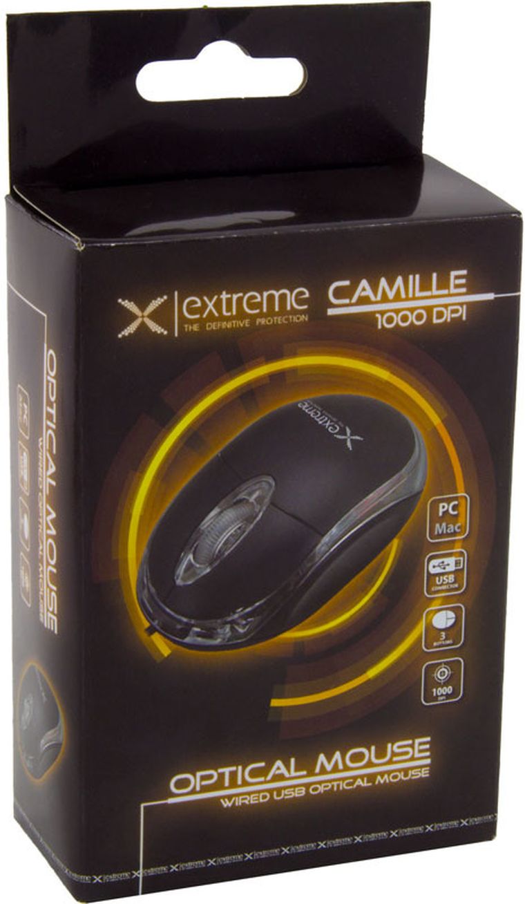 Esperanza, mysz optyczna XM102K CAMILLE USB BLACK 1000dpi