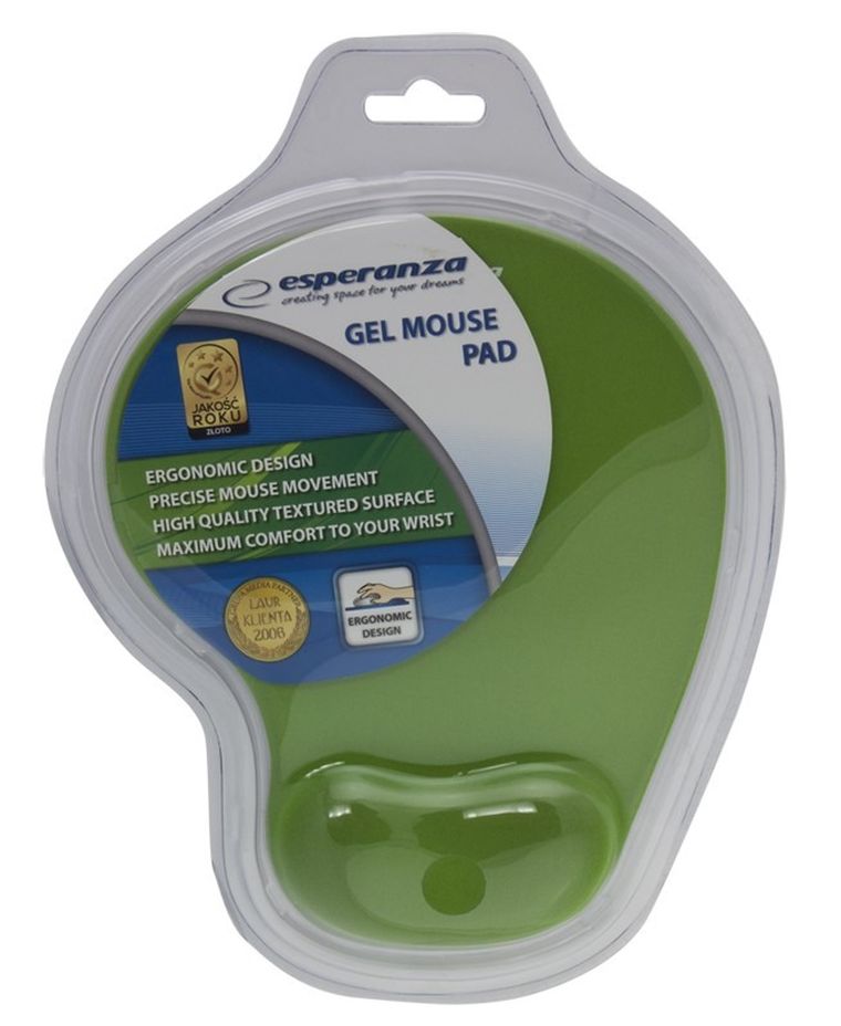 Esperanza, podkładka pod mysz EA137G, żelowa, zielona