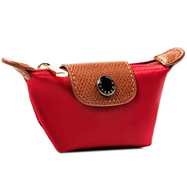 Etui na klucze, czerwone, skóra ekologiczna, Peterson