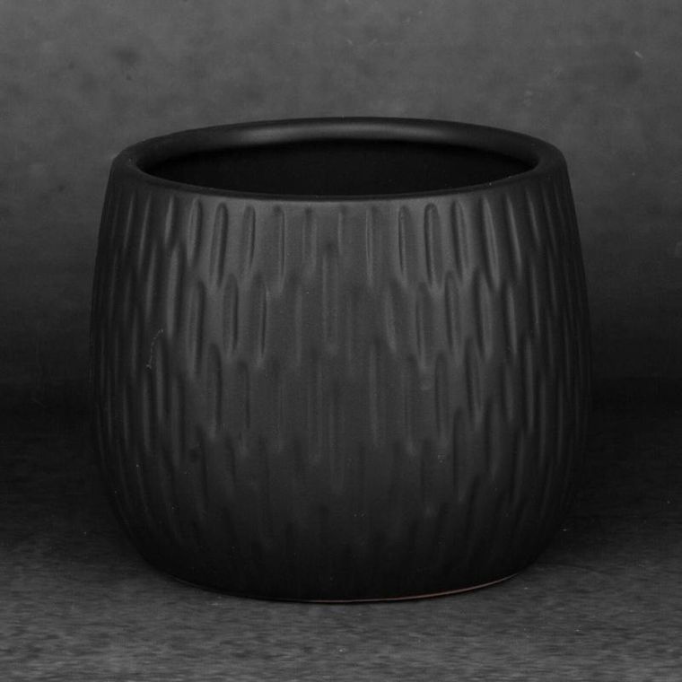 Eurofirany, ceramika, 14-12 cm, czarny