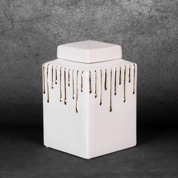 Eurofirany, ceramika 14-14-23 cm, biały