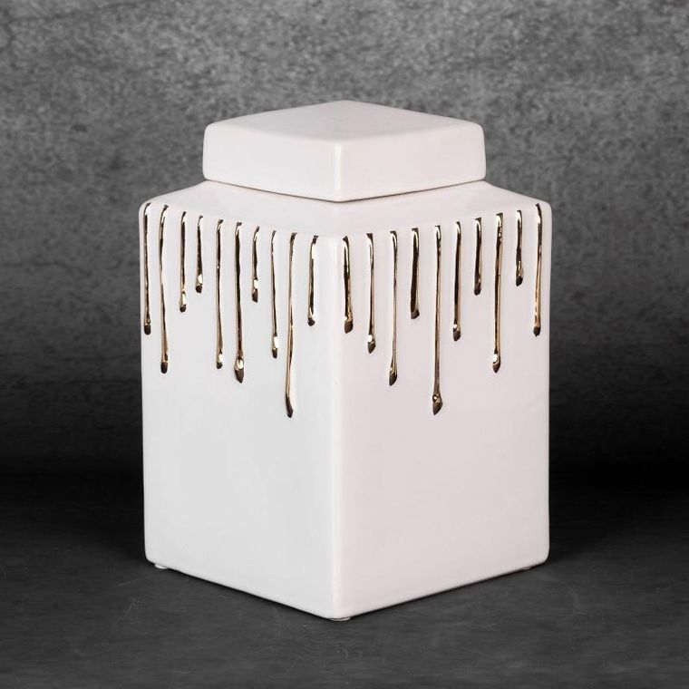 Eurofirany, ceramika 14-14-28 cm, biały