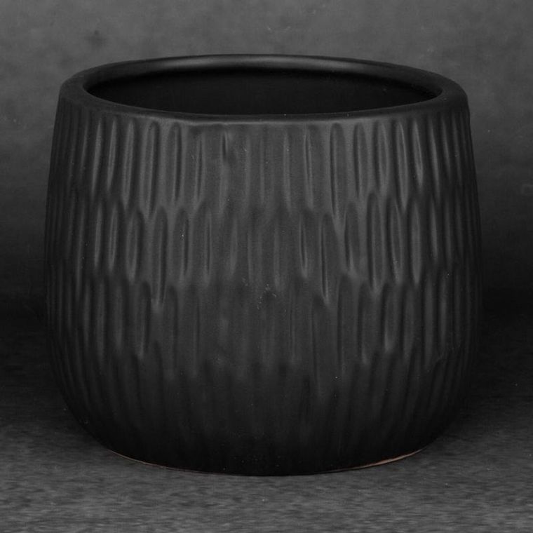 Eurofirany, ceramika, 16-13 cm, czarny