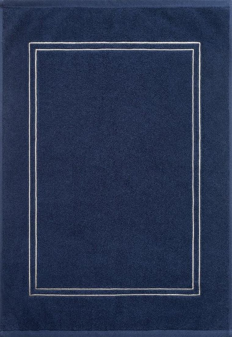 Eurofirany, dywanik łazienkowy Olivia, 50-70 cm, granatowy