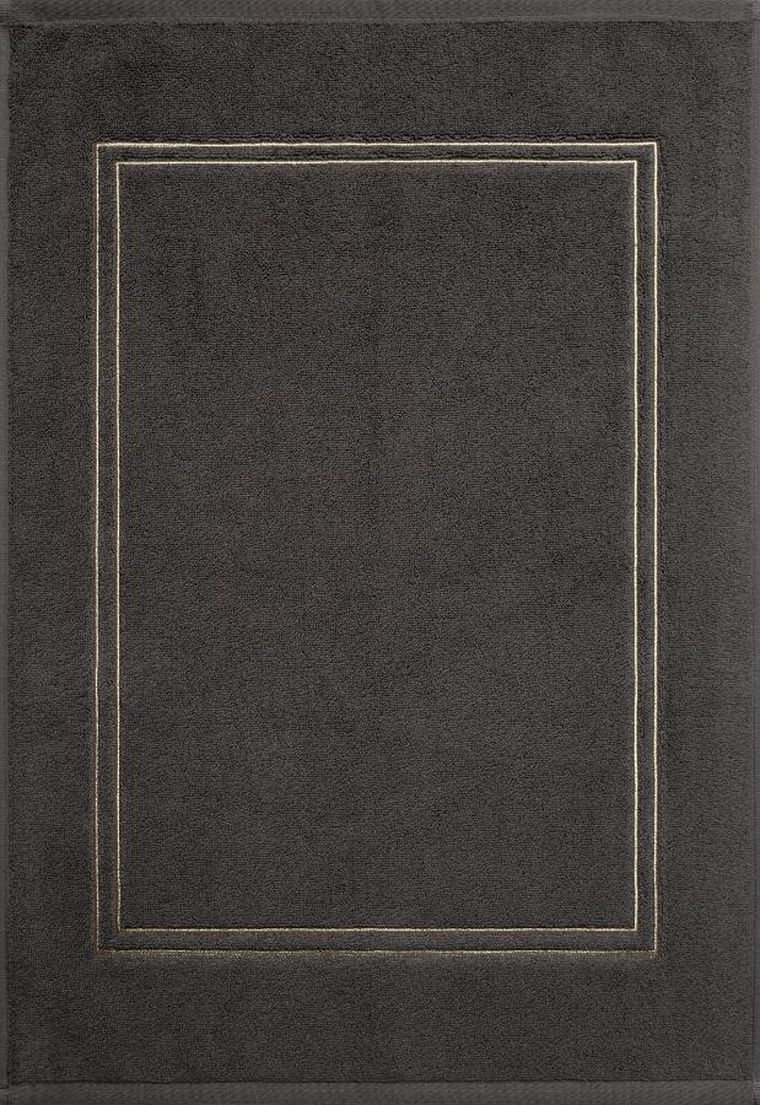 Eurofirany, dywanik łazienkowy Olivia, 50-70 cm, stalowy