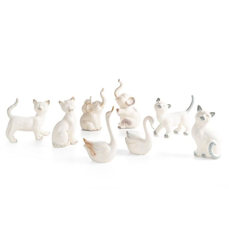 Eurofirany, figurka dekoracyjna, Avani, 13-9-20 cm, kremowy