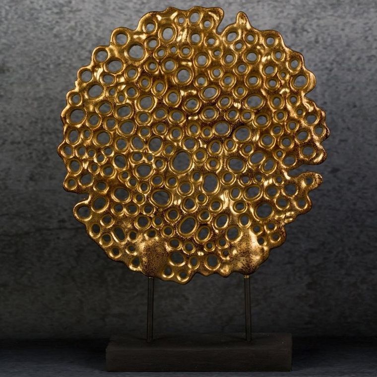 Eurofirany, figurka dekoracyjna, Doria, 28-7-37 cm, złoty