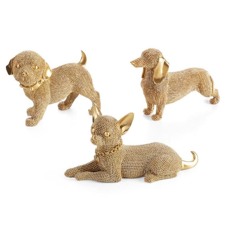 Eurofirany, figurka dekoracyjna, Eldo, 19-6-12 cm, złoty