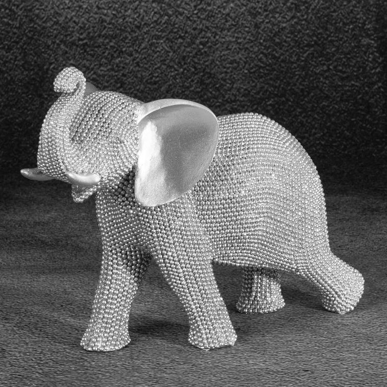 Eurofirany, figurka dekoracyjna, Eldo, 24-12-19 cm, srebrny