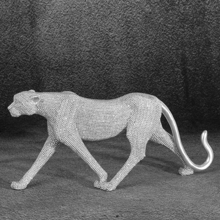 Eurofirany, figurka dekoracyjna, Eldo, 31-6-15 cm, srebrny